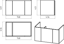 Misty Мебель для ванной Лира 80 подвесная белая – фотография-3
